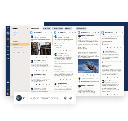 Hootsuite social media management dashboard