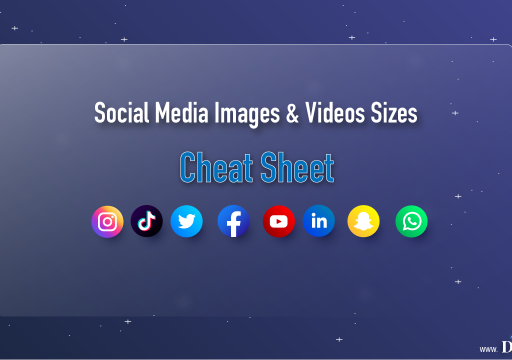 Social media images and videos sizes